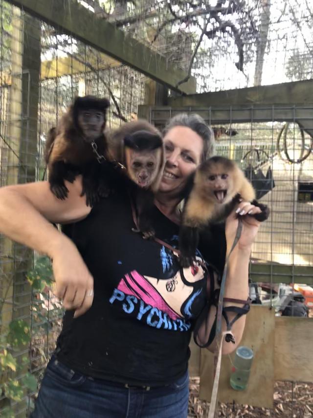 Christin With 3 Monkeys